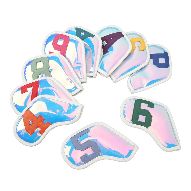 10 Pcs Golf Club Headcover PU Golf Club Protector Golf