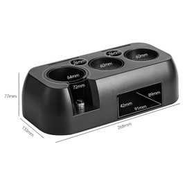 Espresso Tamping Station, Espresso Knock Box for 51/54 /58mm Espresso Machine Accessories, Espresso Coffee Organizer Box for Countertop, Plastic Coffee Stand Base