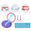 2pcs retainer case with magnetic closure,dento box rail box,portable orthodontic