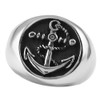Large Men's Ring Anchor Signet Ring Sailor Ring Biker Ring