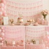 4 Pcs Pink Bow Garland Banner Pre Strung