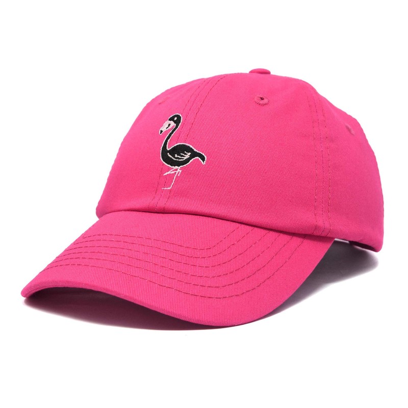 DALIX Black Flamingo Womens Dad Hat Baseball Cap Embroidered in