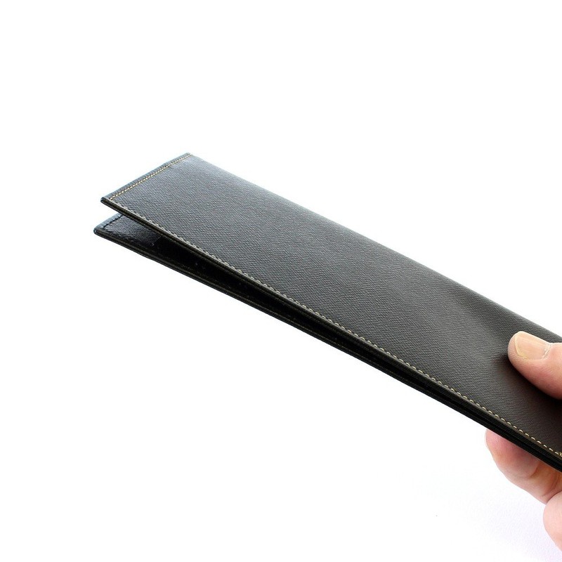 FRUH Long Wallet, Thin, Lightweight, Cowhide Wallet, Men's: Wallet-ga-3581986 (Black)