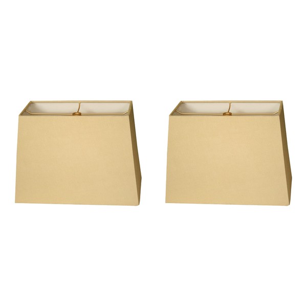 Royal Designs, Inc. Set of 2 Rectangle Hardback Lamp Shade,