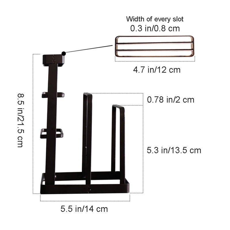 VANRA Metal Steel Cutting Board Holder Knife Block Kitchen Organizer