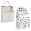 HUIGOU 2 Packs Minimalist Cotton Linen Wall Hanging Storage Caddy