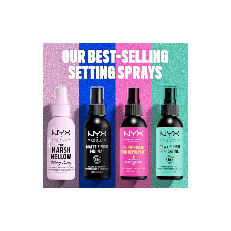 NYX Professional Makeup, Plump Finish Setting Spray, Fijador de Maquillaje