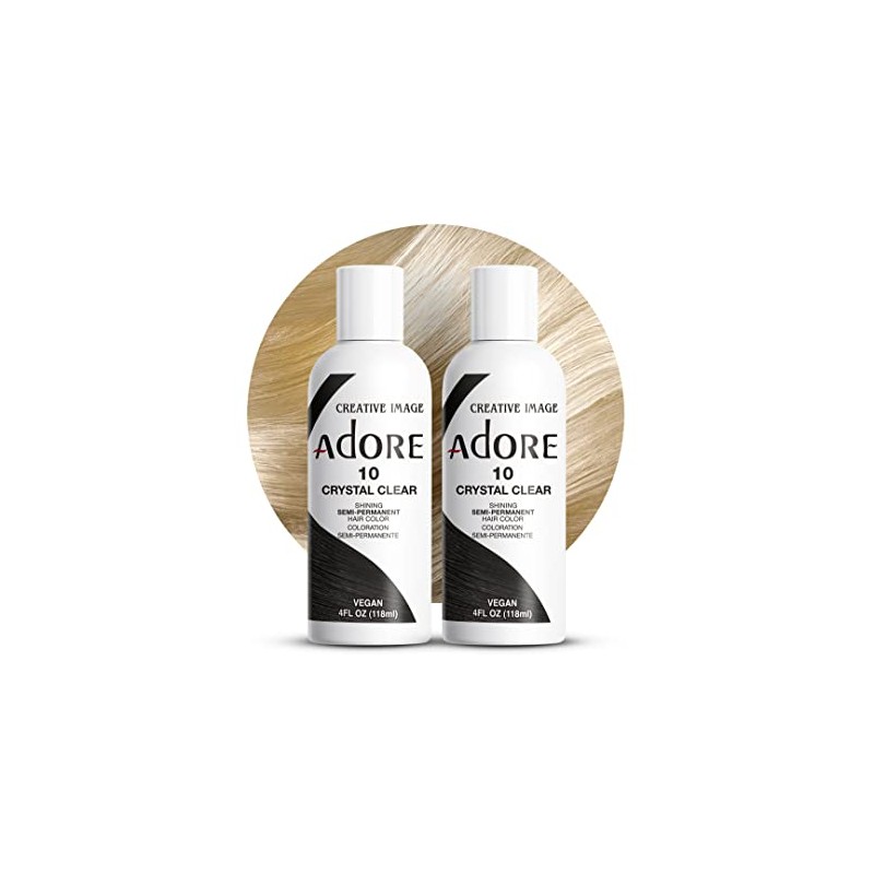 Adore Semi-Permanent Haircolor #010 Crystal Clear 4 Ounce (118ml) (2