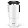 TYESO Tumbler with Straw, 1050ml Coffee Thermos, Vacuum Insulated Handle