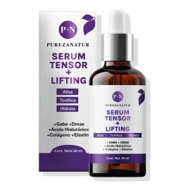 Pureza Natur Suero Facial Efecto Tensor Lifting Con Gaba Y Dmae Acido Hialurónico Colágeno Y Elastina Serum Hidratante Tensor que Aporta Elasticidad 50ml