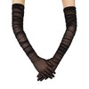 QRBTSCL Women's Stretchy Super Long Tulle Gloves Ruched Opera Mush