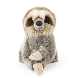 Teddys Rothenburg Cuddly Toy Sloth Baby Sitting Grey 18 cm Plush Sloth