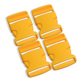 4 Pcs Plastic Side Release Buckles Yellow 1.5 inch Buckles for Straps 38mm Perfect for Paracord Bracelets Craft Accessories Backpack Straps and Pet Collars Strap Webbing Backpack Accessories