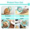 Kinwodon Green Cat Cone Collar Soft, Adjustable Cat Recovery Collar