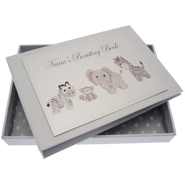 White Cotton Cards Nana's Boasting Book Silver Toys Tiny Album