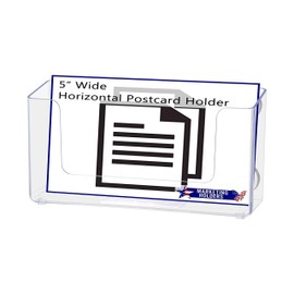 Marketing Holders Magnetic CD or Brochure Holder Postcard Rack Display Holds 5" Wide Literature Cards Premium Clear Acrylic Qty 1