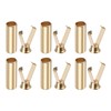 sourcing map 6Pcs Shoelace Tips Alloy Shoelace Head, Gold Tone