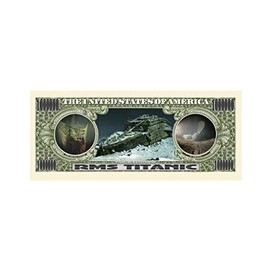 American Art Classics Titanic Commemorative Million Dollar Bill Limited Edition Collectible Novelty Dollar Bill in Currency Holder - Best Gift