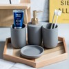 Accesorios de baño gris – Set de 4 piezas PATOFIN