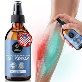 Spray de aceite de magnesio orgánico para pies, cuerpo y sueño, niebla mineral pura | Fast-Absorbing Magnesium Body Spray, Mineral Mist for Muscle Rel