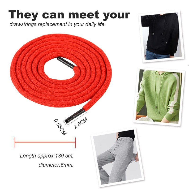 22 Pcs Drawstring Cord Trim Replacement Hoodie String Cording with