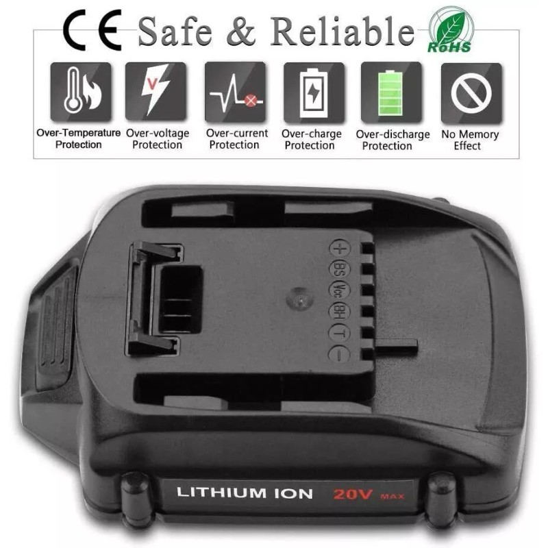 For WORX 2pack For WORX 20V MAX Extend Lithium Battery