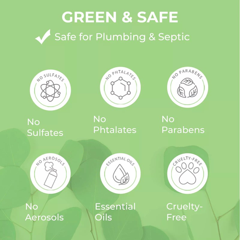 Just A Drop Toilet Odor Eliminator Pack of 3 Eucalyptus