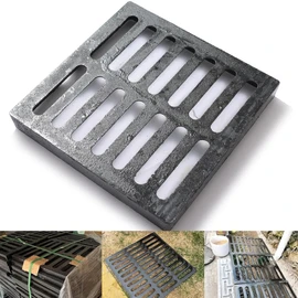 Cast Iron Drain Grate, 9.8 * 9.8 in B125 Class Outdoor Drain Cover
