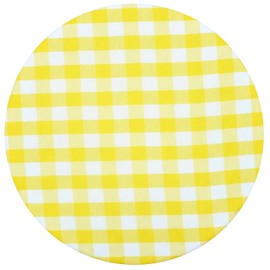 Large US Size for Handmade Reusable Cotton Fabric Bowl Covers - Two Layers of Fabric (Only Extra Large Set of 3, Yellow plaid)