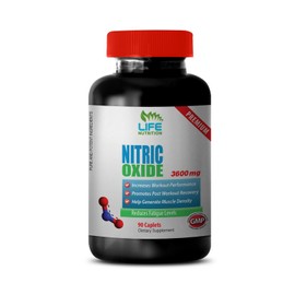 LIFE NUTRITION exercise supplement - NITRIC OXIDE 3600MG - muscle boosting pills 1B