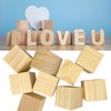 MUXGOA Wood Blocks for Crafts,2 Inch Unfinished Wooden Cubes Natural