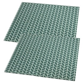 QWORK Washer and Dryer Covers, Technical Cloth with Anti-Slip Rubber Base, Gray with White Arrow Design, 25.6'' x 23.6'' Each, 2 Pcs