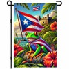 IVN Puerto Rico Coqui Frog Garden Flag 12x18 Inch Double