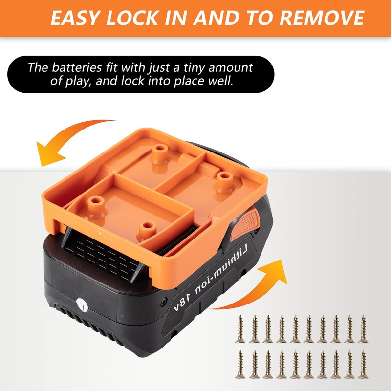 Crtbelfy Battery Holder for Ridgid AEG 18V Hyper Lithium Battery