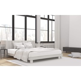 Beddress - Mako Fine Jersey Fitted Sheet, White, 90-100 x 200 cm, 100% Combed Cotton, OekoTex