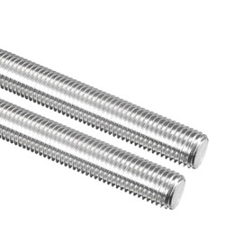 TA-VIGOR 2Pcs M16 x 150mm Fully Threaded Rod, 304 Stainless Steel Studding Rod Bar, Right Hand Threads Rods for Anchor Bolts, Clamps, Hangers and U-Bolts