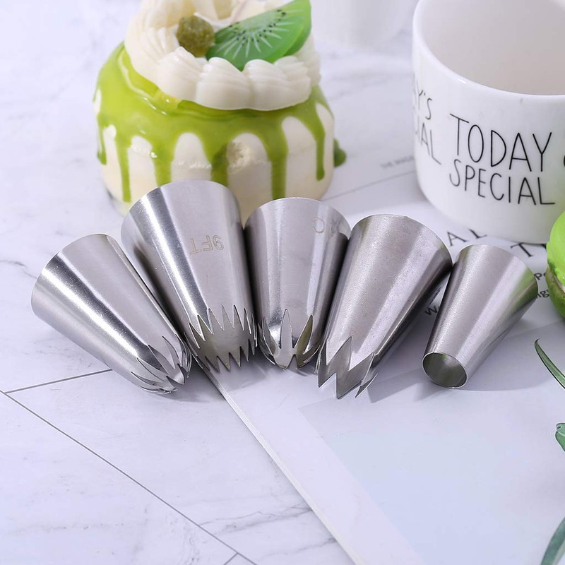 Pommee (1 Set of 5 Large Nozzles for Baking, Made