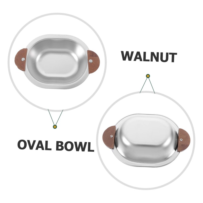 CIYODO Elegant Double Handle Bowl Mix and Serve Stainless Steel