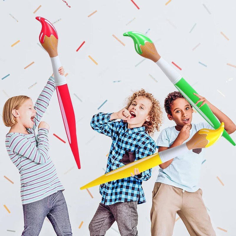 Pack of 5 Inflatable Painting Brushes Toy, Large Inflatable Painting