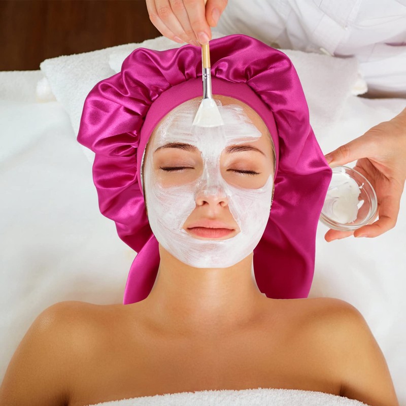 Vaguelly 3-Piece Long Sleeping Hat Set with Wide Elastic Band