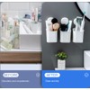 LEVERLOC Suction Toothbrush Holder 2 Pack, Drill-free Removable Shower Toothbrush