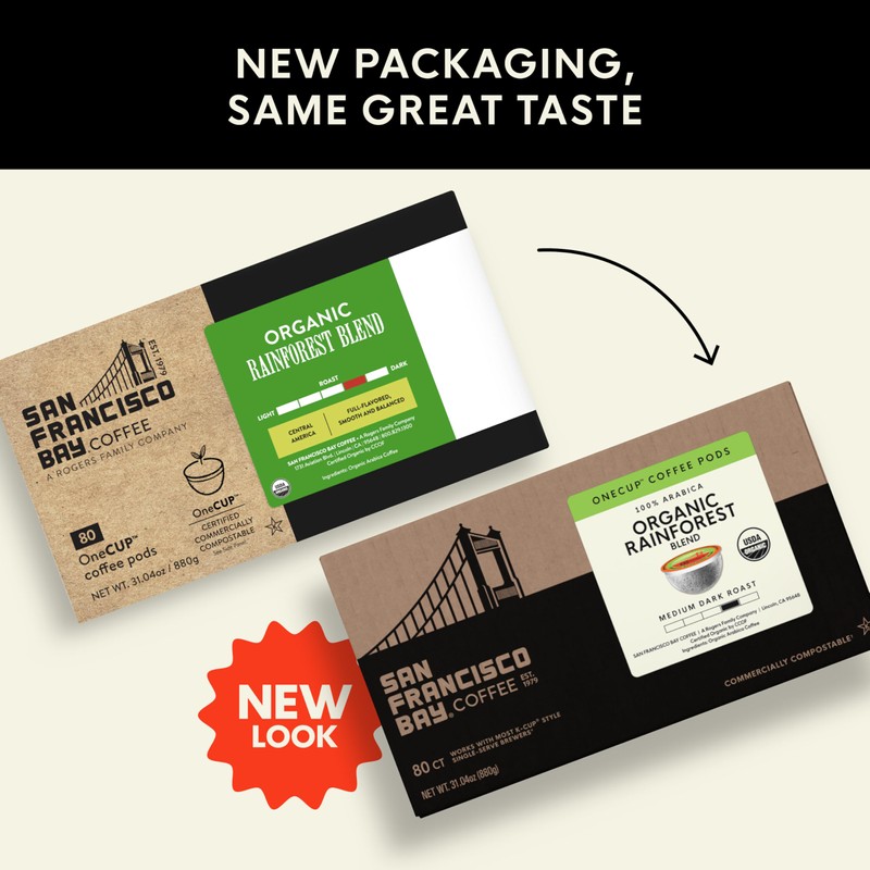 San Francisco Bay K-Cup Coffee Pods, Organic Rainforest Blend (80