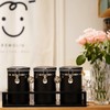 Yangbaga 3x63OZ Sugar Coffee Canisters with Shelf, 304 Stainless Steel