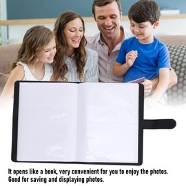 Photo Album, PU Leather Picture Album for Wide 400 300 210, 80 Pockets and Buckle Design, Wallet Photo Album Book for 5 Inch Pictures (Black)