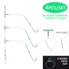 Rodeel 4 PCS Sea Fishing Rigs Flapper Rig Three Hook