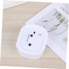 FUNOMOCYA Square Shape Alarm Clock Stylish White Desktop Timer Bright