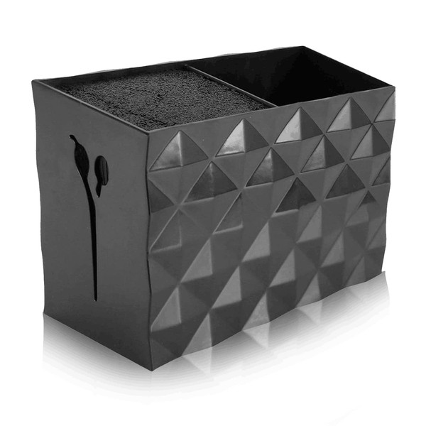 Professional Salon Scissors Box for Stylist Scissors Rack Holder Case. Hairdressing Combs Clips Storage Box (Black)