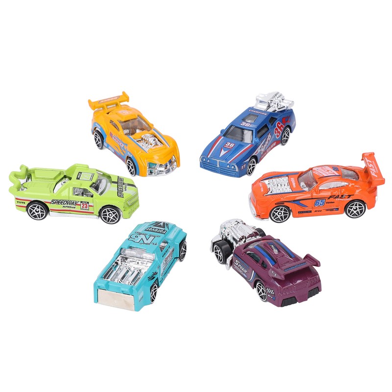 6pcs 1:64 Scale Alloy Racing Cars Set High Simulation Collectible