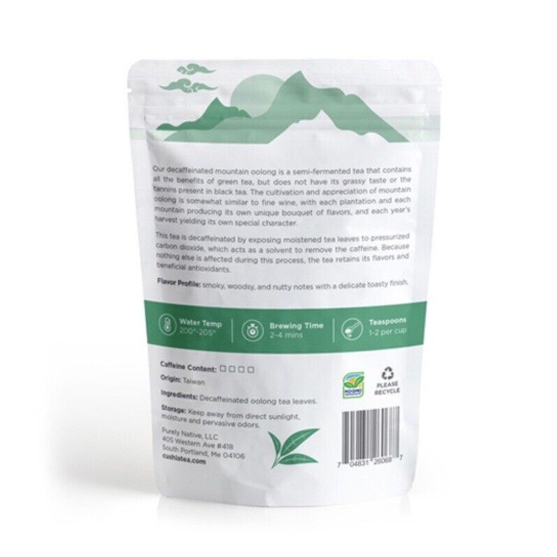 Purely Native Caffeine Free Oolong Loose Leaf Tea. Organic Caffeine-Free