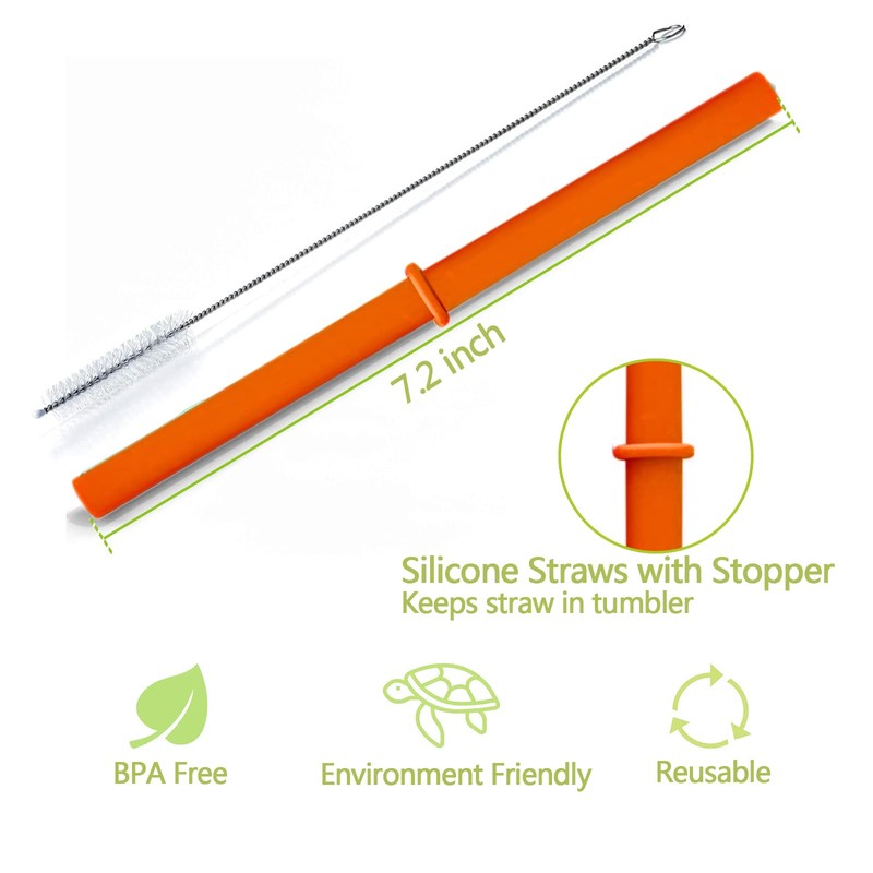 Homestockplus Reusable Wheat Straw Cups with Lids and Silicone Straws,